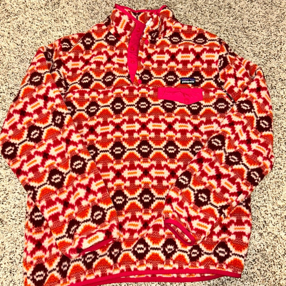 Patagonia Synchilla fleece Pink Aztec women’s large